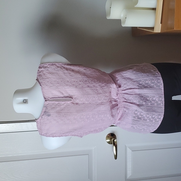 Lavender embroidered floral blouse, RW Co - Size small - Picture 6 of 7